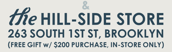 The Hill-Side & Hickoree's Black Friday Sale
