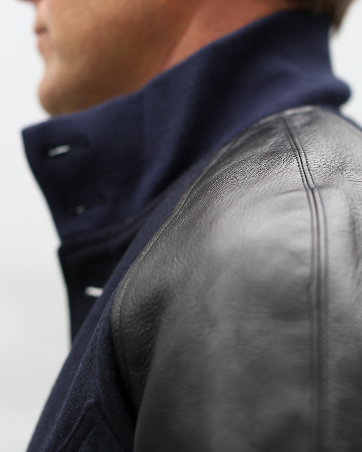 The Hill-Side J-1 Letterman Jacket, Navy/Black