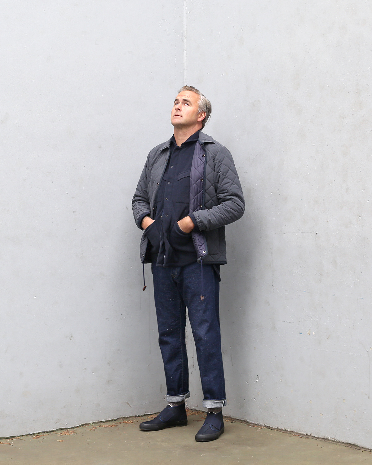 The Hill-Side Quilted Ueno Jacket, Slate Blue